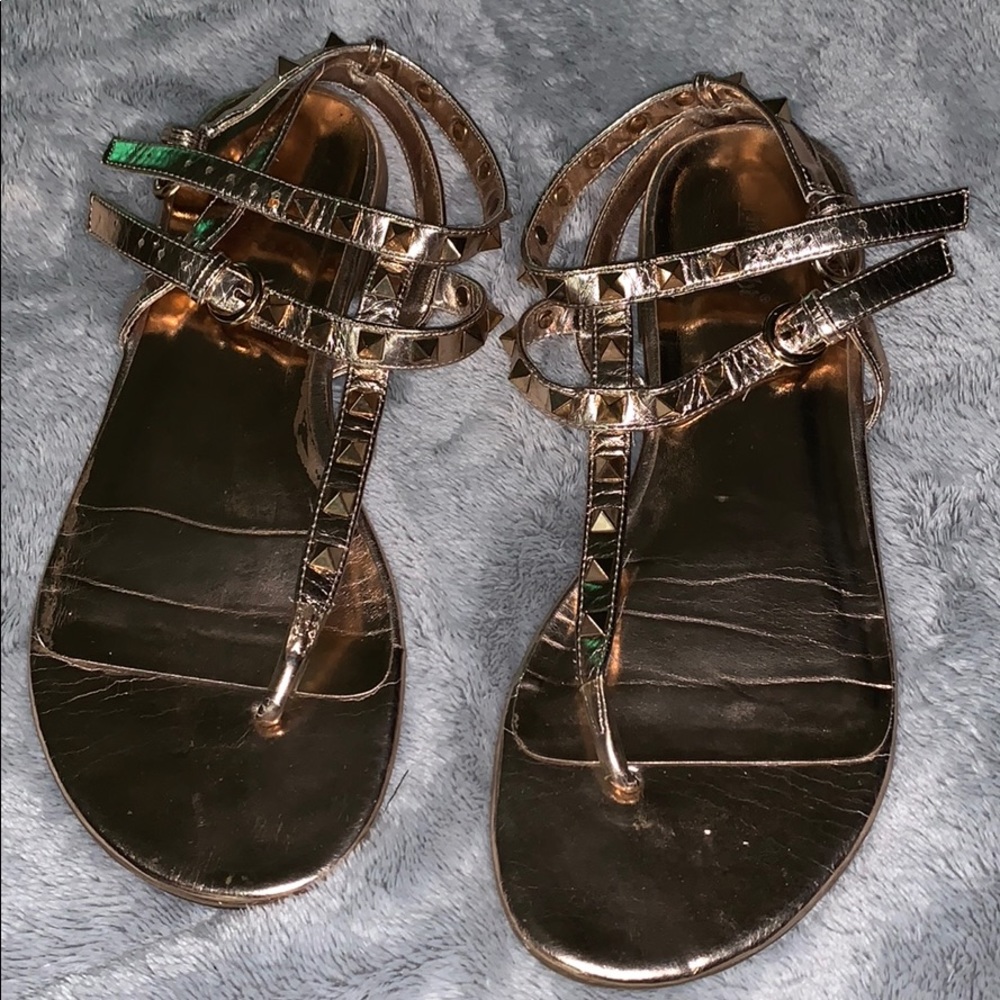 Rose gold sandals
